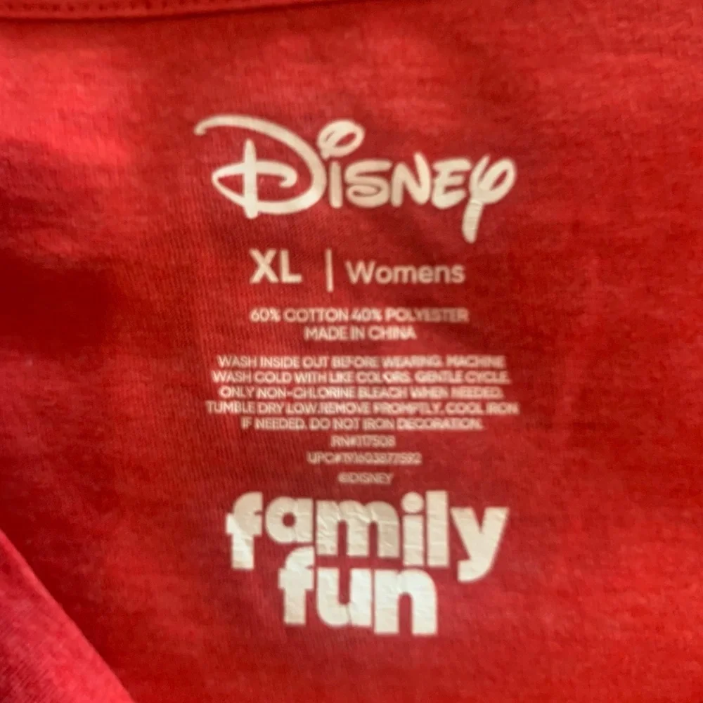 Disney Red Mickey Mouse Stars and Stripes Women's Tee Size XL - Picture 6 of 6